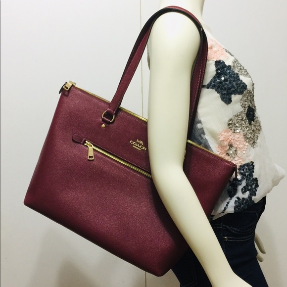 coach wine colored bag